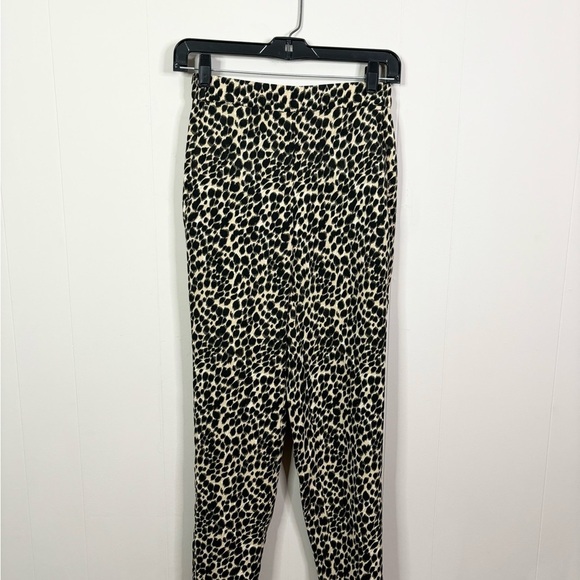 J Crew animal print jamie pant size 00 trouser pull on - Picture 2 of 5